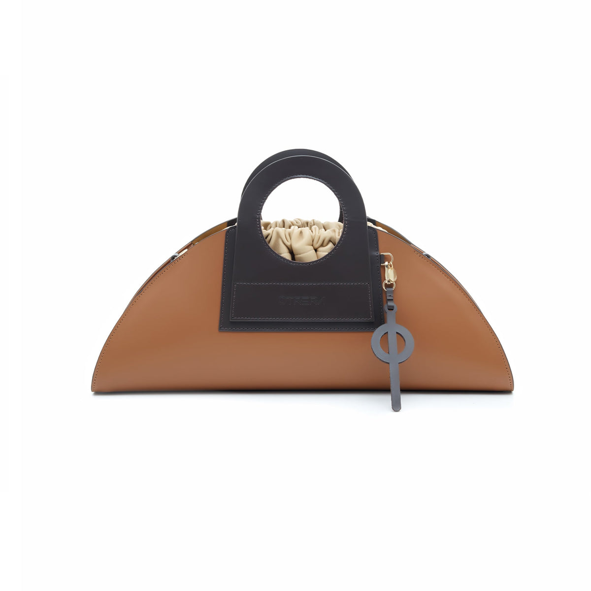 Otrera-Mini Taco Leather - Tan-El Çantası-1-roqelvaxirum.shop