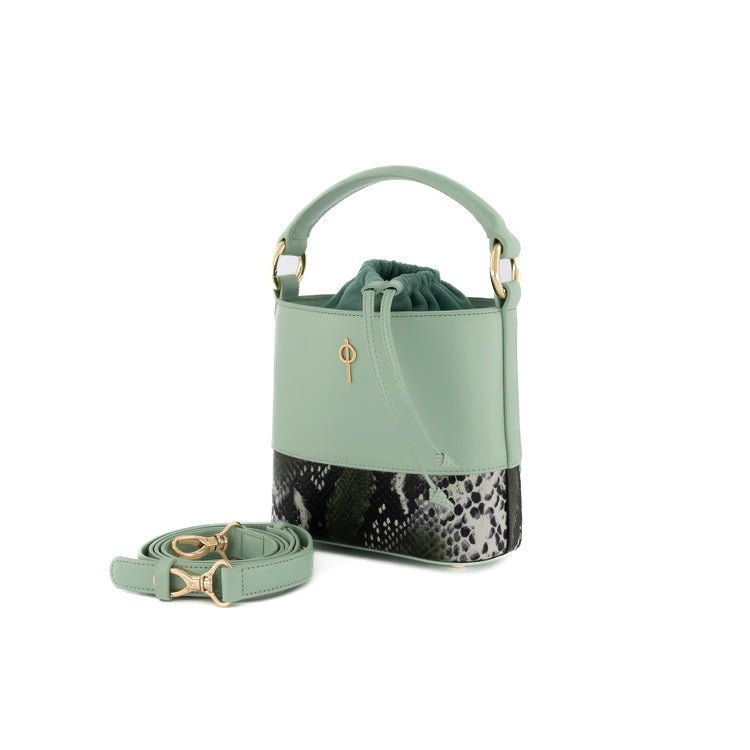 Otrera-Noa Snake Mint Green-Omuz Çantası-2-roqelvaxirum.shop