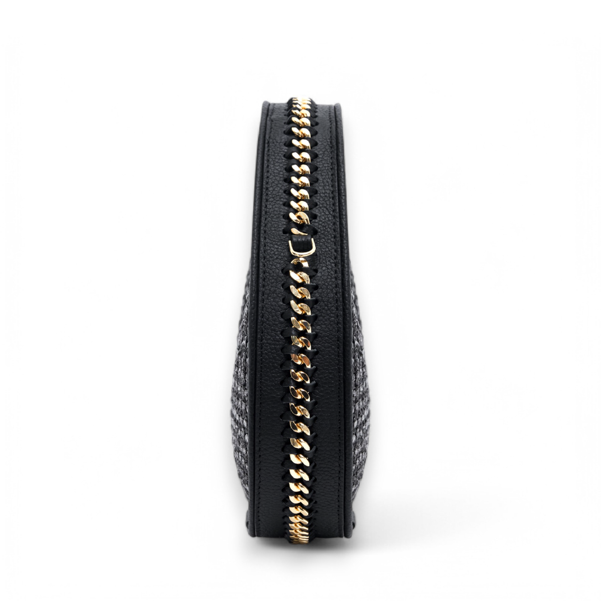 Otrera-Round Chain Bag Straw Black-Crossbody bag-4-roqelvaxirum.shop