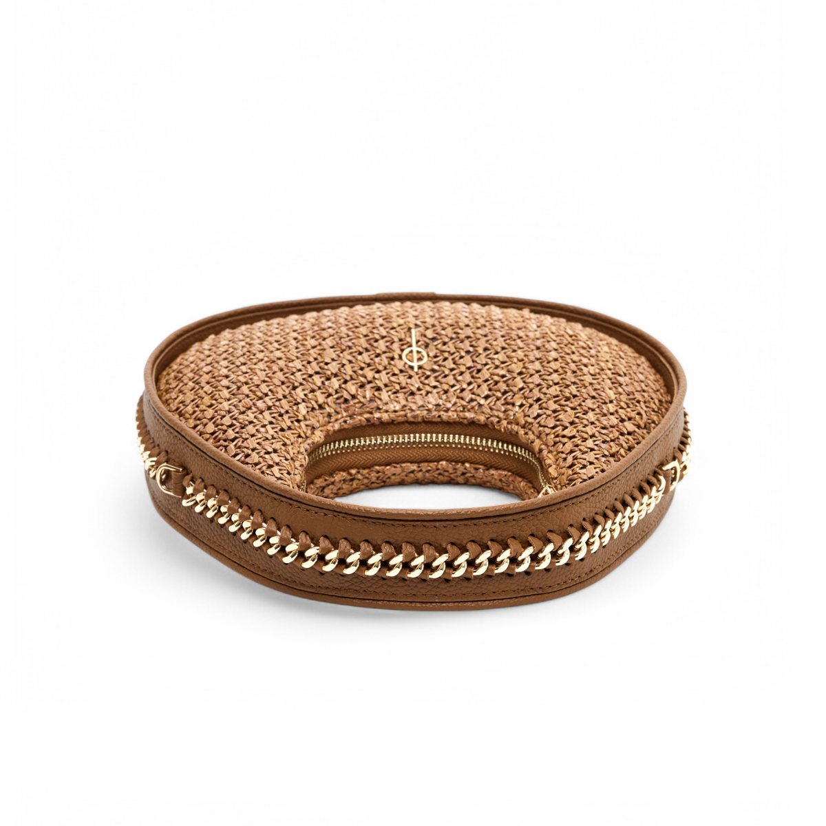 Otrera-Round Chain Bag Straw Tan-Crossbody bag-3-roqelvaxirum.shop