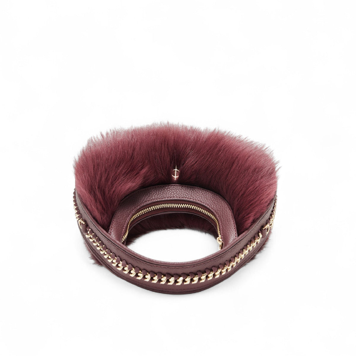 Otrera-Round Fluffy Burgundy-El Çantası-3-roqelvaxirum.shop