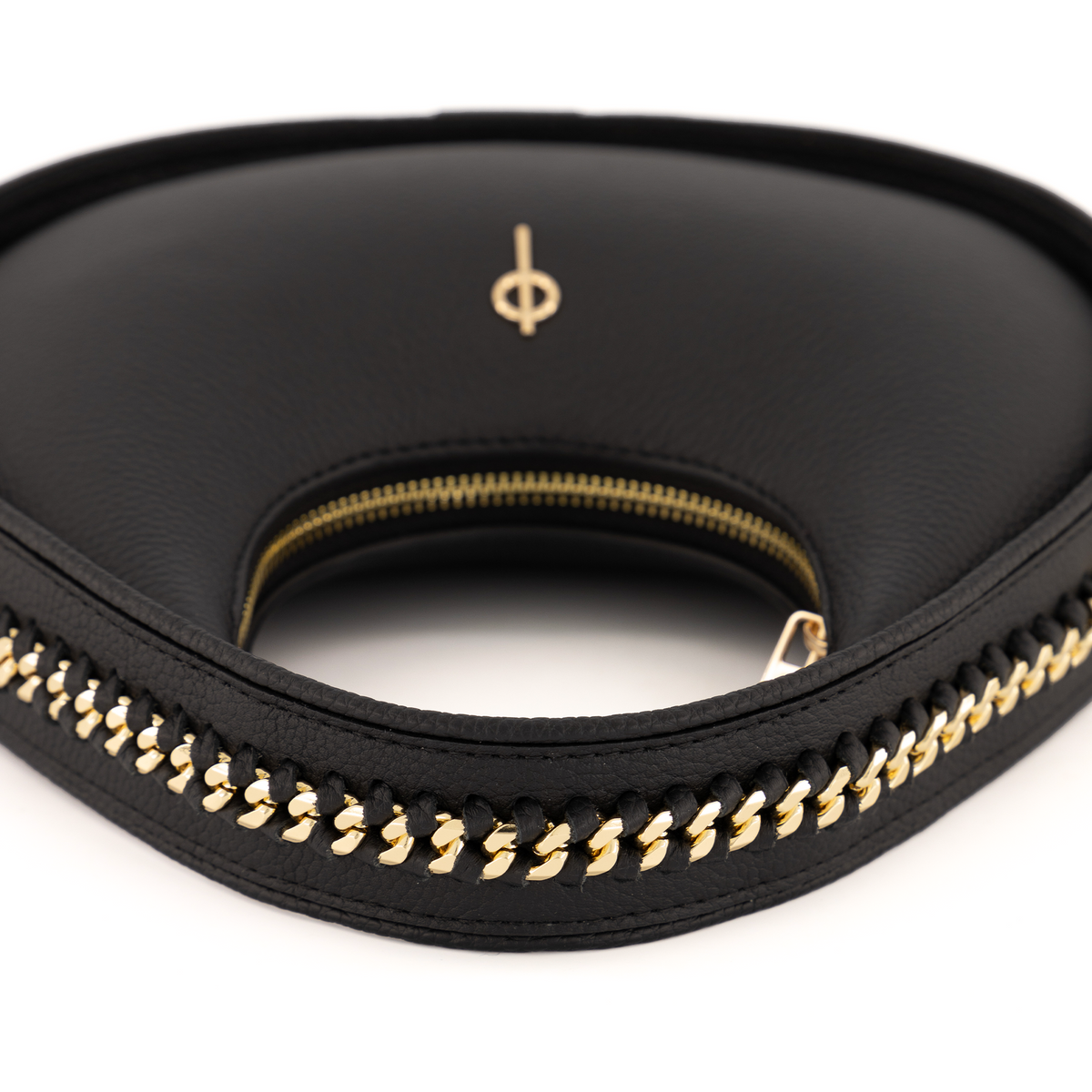 Otrera-SORUNLU - Round Chain Bag Black-Omuz Çantası-5-roqelvaxirum.shop