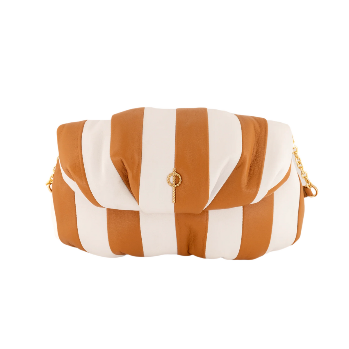 Otrera-Striped Leda Tan-Clutch-1-roqelvaxirum.shop