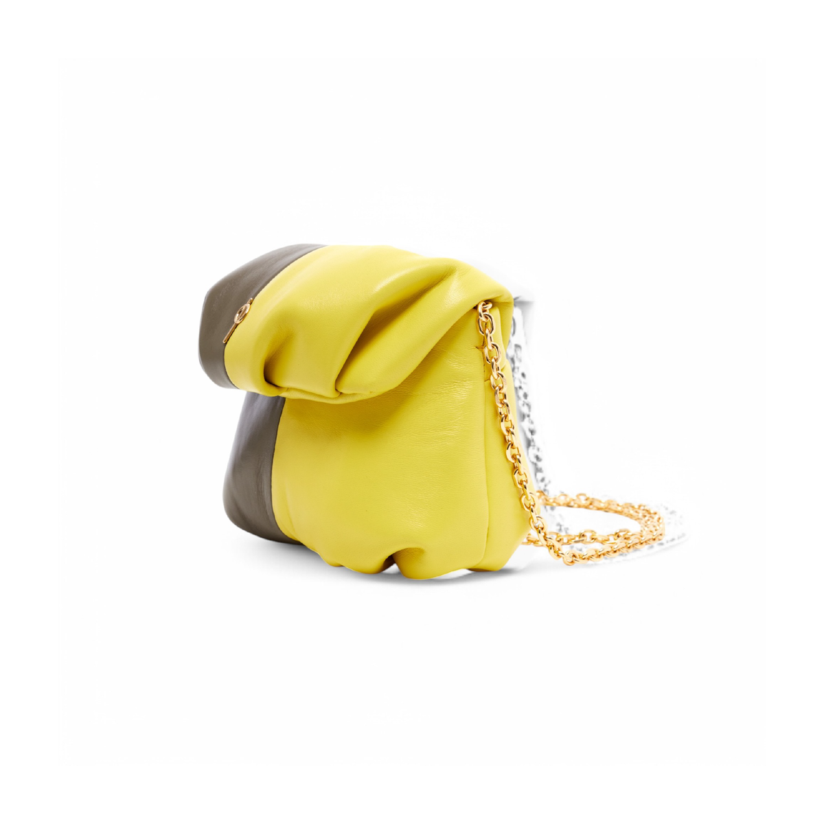 Otrera-Two Colored Baby Leda Floater Brown/Yellow-Crossbody bag-2-roqelvaxirum.shop