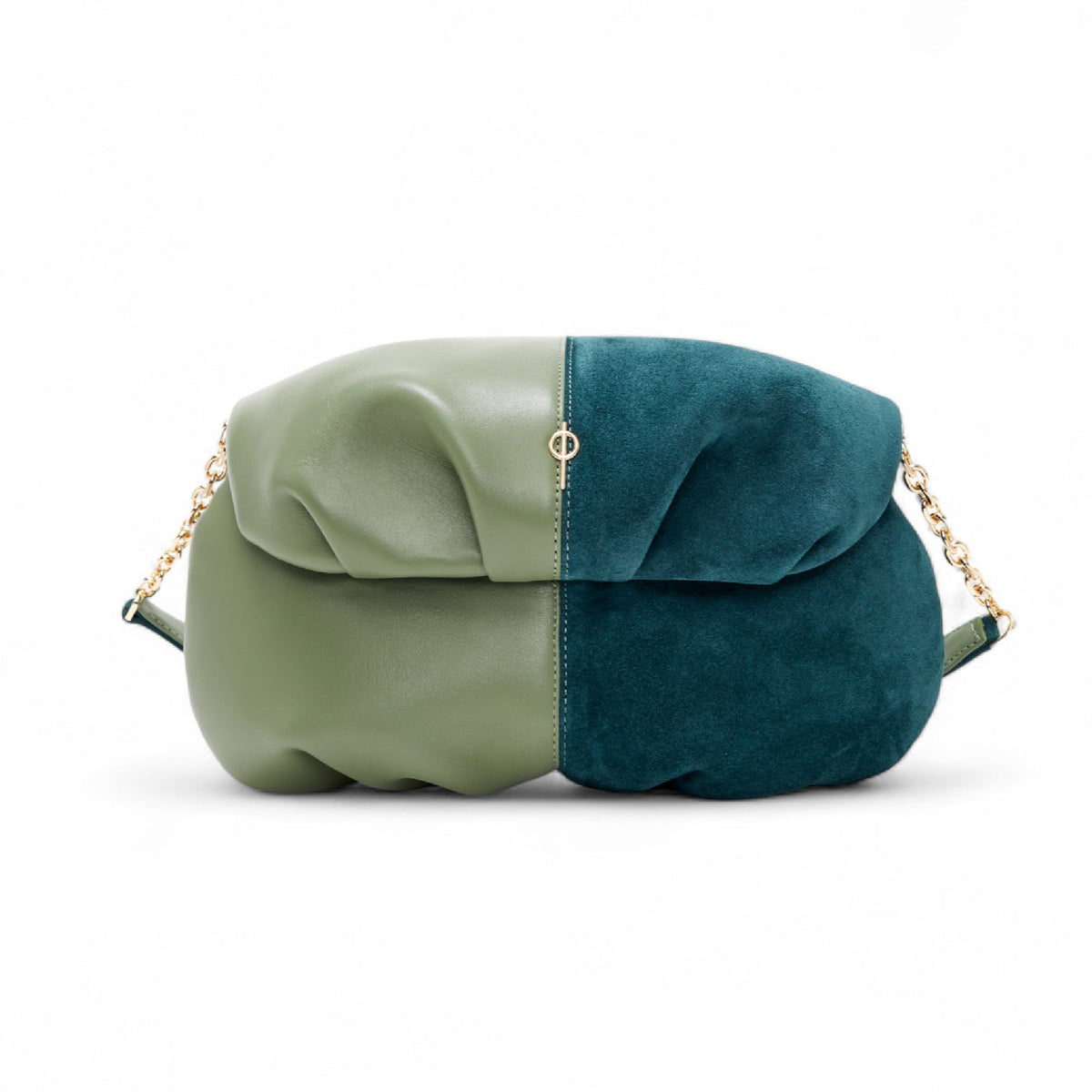Otrera-Two Colored Leda Green-Omuz Çantası-1-roqelvaxirum.shop