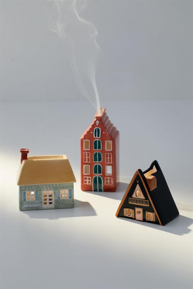 Paddywax-House Cone Incense & Tea Light Holder Tütsülük English Cottage-Mum-2-roqelvaxirum.shop