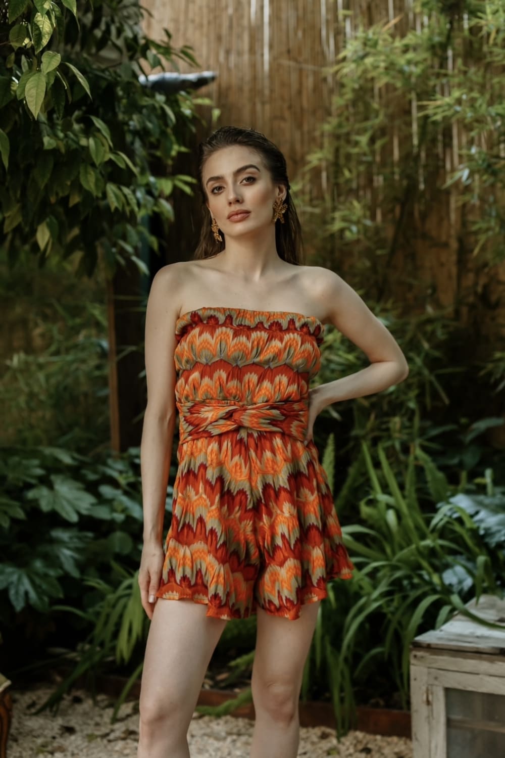 Pelia-Lina Straplez Mini Şort Tulum-Tulum-1-roqelvaxirum.shop