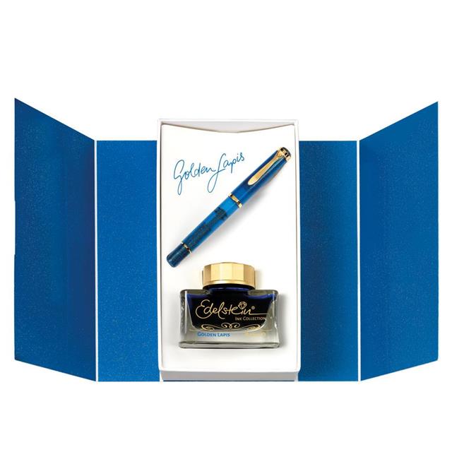 Pelikan-Classic M200 Dolma Kalem Seti Golden Lapis F Uç-Dolma Kalem-1-roqelvaxirum.shop