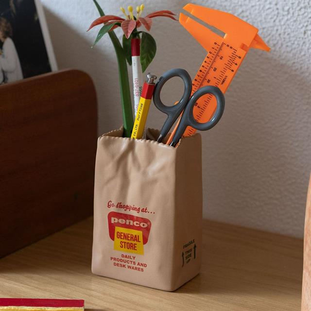 Penco-Hightide Penco Brown Bag Pen Stand Seramik Kalemlik-Organizer-2-roqelvaxirum.shop