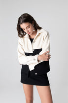 Peploum-Anne Bouny Contrast Weaving Jacket-Ceket-1-roqelvaxirum.shop