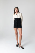 Peploum-Anne Bouny Contrast Weaving Jacket-Ceket-5-roqelvaxirum.shop