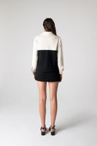 Peploum-Anne Bouny Contrast Weaving Jacket-Ceket-6-roqelvaxirum.shop