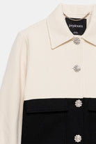 Peploum-Anne Bouny Contrast Weaving Jacket-Ceket-8-roqelvaxirum.shop
