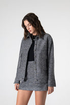 Peploum-Carleen Textured Weaving Jacket-Ceket-1-roqelvaxirum.shop