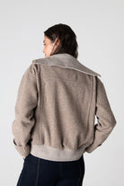 Peploum-Grace Knit Collar Short Coat-Kaban-2-roqelvaxirum.shop