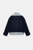 Peploum-Grace Knit Collar Short Coat-Kaban-8-roqelvaxirum.shop