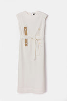 Peploum-Isogi Dress With Button-Elbise-5-roqelvaxirum.shop