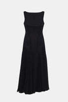 Peploum-Lohan Textured Tweed Chiffon Dress-Elbise-1-roqelvaxirum.shop