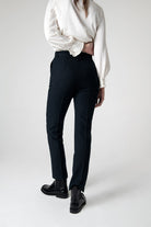 Peploum-Mary Lacy Slim Fit Trousers-Pantolon-4-roqelvaxirum.shop