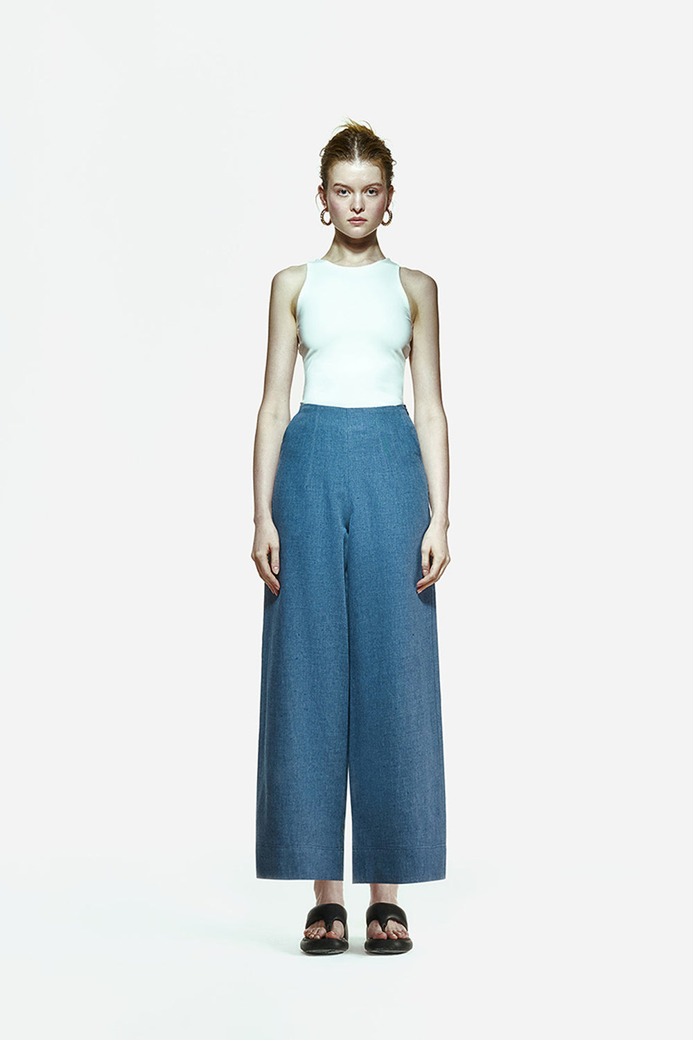 Peploum-Nomi Trousers In Denim Blue-Pantolon-1-roqelvaxirum.shop