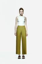 Peploum-Nomi Trousers In Moss Green-Pantolon-1-roqelvaxirum.shop