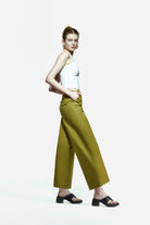 Peploum-Nomi Trousers In Moss Green-Pantolon-2-roqelvaxirum.shop