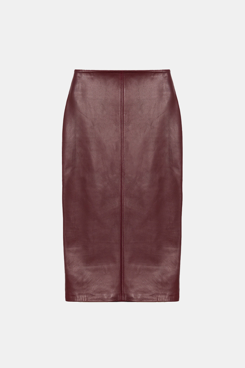 Peploum-Rothen Sleek Lambskin Leather Skirt-Etek-1-roqelvaxirum.shop