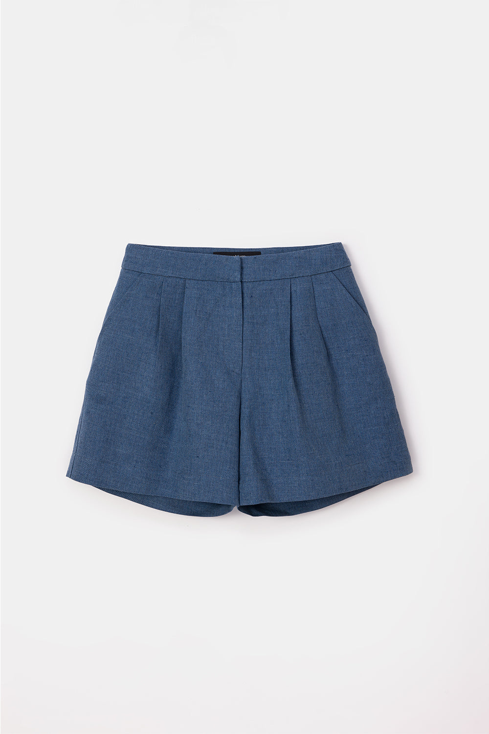 Peploum-Toba Short In Denim Blue-Şort-4-roqelvaxirum.shop