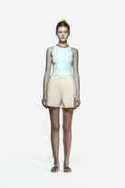 Peploum-Toba Shorts In Eggnog Yellow-Şort-1-roqelvaxirum.shop