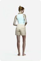 Peploum-Toba Shorts In Eggnog Yellow-Şort-4-roqelvaxirum.shop