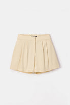 Peploum-Toba Shorts In Eggnog Yellow-Şort-5-roqelvaxirum.shop