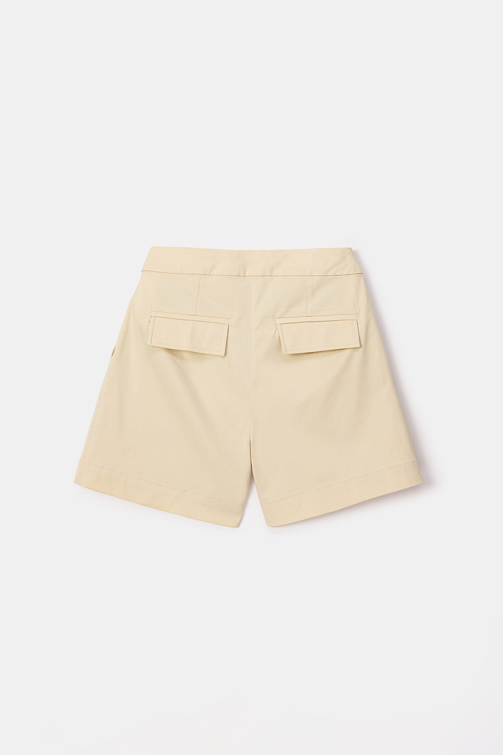 Peploum-Toba Shorts In Eggnog Yellow-Şort-6-roqelvaxirum.shop