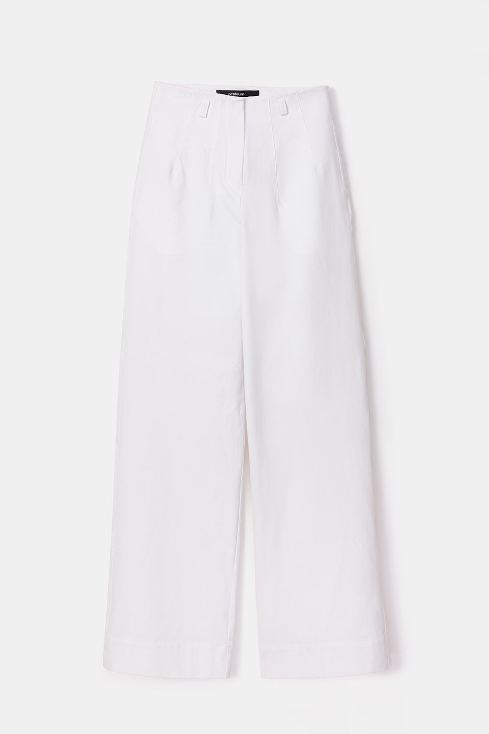 Peploum-Toba Trousers In Coral White-Pantolon-4-roqelvaxirum.shop