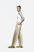 Peploum-Toba Trousers In Eggnog Yellow-Pantolon-2-roqelvaxirum.shop