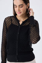 Peraluna-Addison Ajur Örgülü Kadın Triko Hırka Si̇yah-Kazak & Triko-6-roqelvaxirum.shop