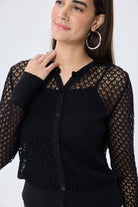 Peraluna-Addison Ajur Örgülü Kadın Triko Hırka Si̇yah-Kazak & Triko-7-roqelvaxirum.shop