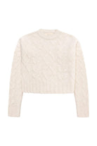 Peraluna-Adeline Sweater Bisiklet Yaka Saç Örgü Kadın Triko Kazak Ekru-Kazak & Triko-5-roqelvaxirum.shop