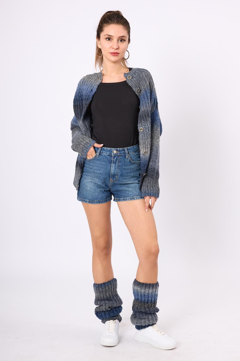 Peraluna-Anabella Bol Kesim Kadın Triko Hırka Melanj-Kazak & Triko-9-roqelvaxirum.shop