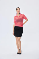 Peraluna-Ava Ajurlu Polo Yaka Kadın Triko Bluz Koral-Bluz-3-roqelvaxirum.shop