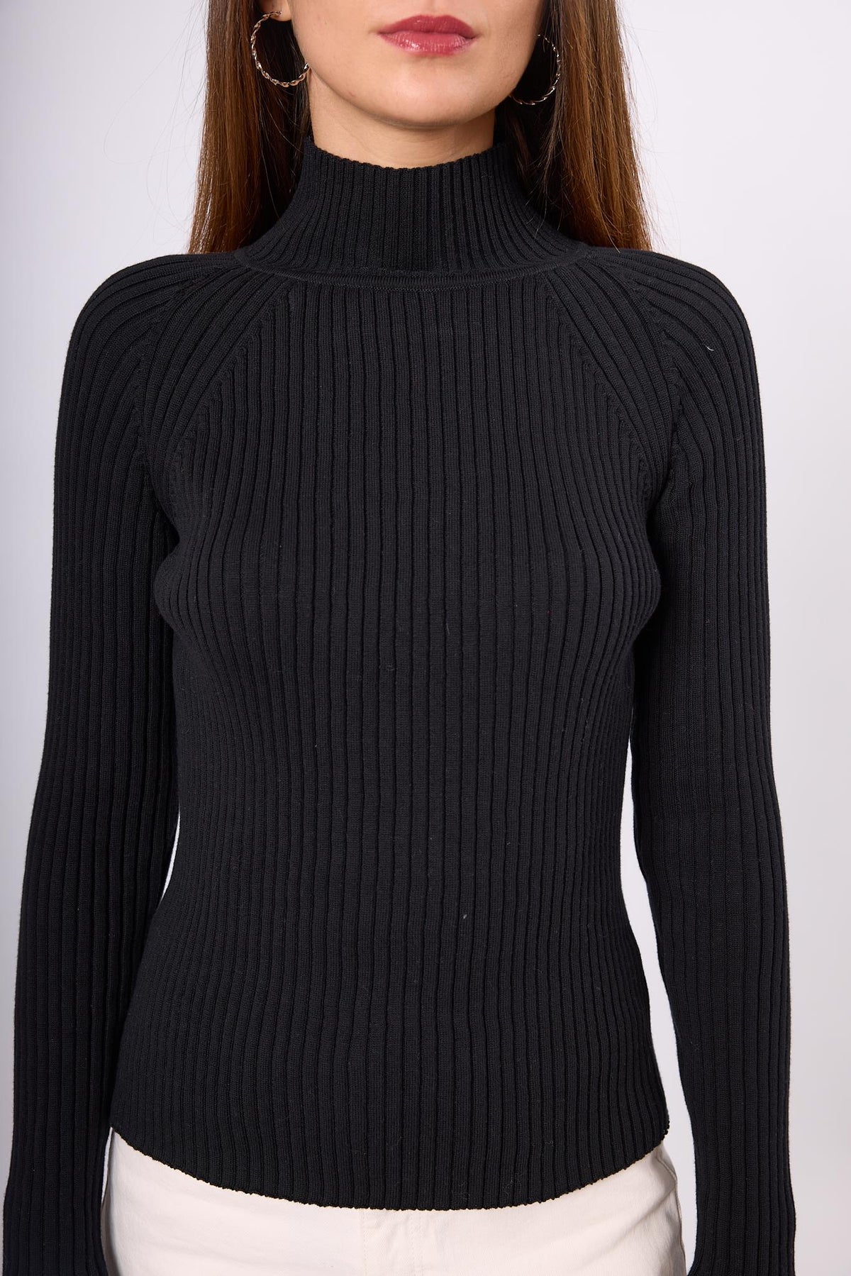 Peraluna-Britta Rib Örgü Fit Kalıp Kadın Triko Kazak-Kazak & Triko-3-roqelvaxirum.shop
