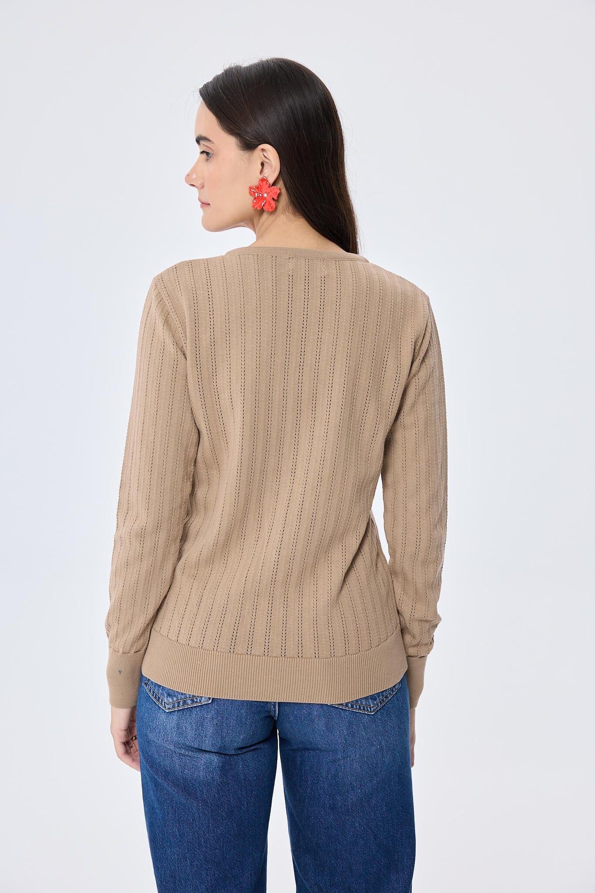 Peraluna-Celine Ajur Örgülü Kadın Triko Hırka Kamel-Kazak & Triko-9-roqelvaxirum.shop