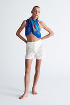 Peraluna-Emma Shorts Dantel Örgü Beli Lastikli Mini Kadın Triko Şort -Şort-1-roqelvaxirum.shop