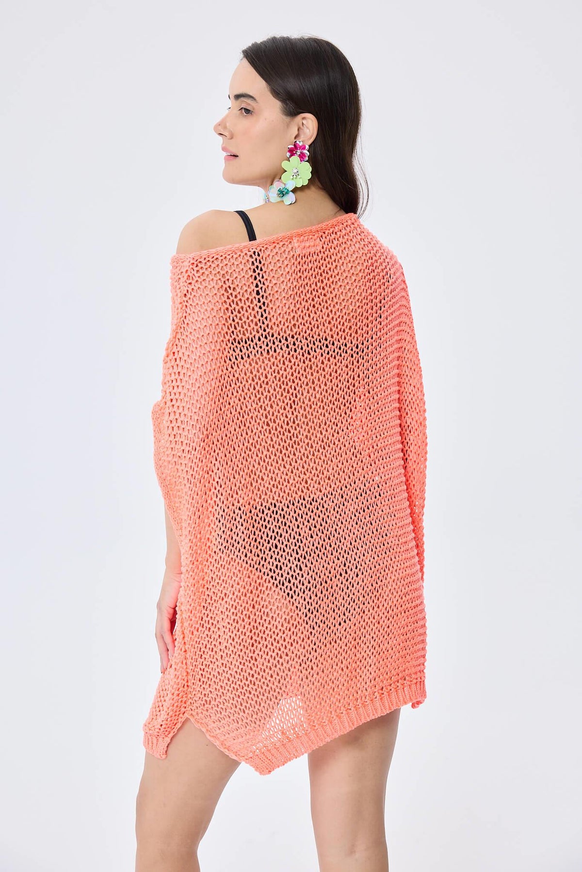 Peraluna-Fiona Ajurlu Kadın Yazlık Tunik Neon Turuncu-Kazak & Triko-9-roqelvaxirum.shop