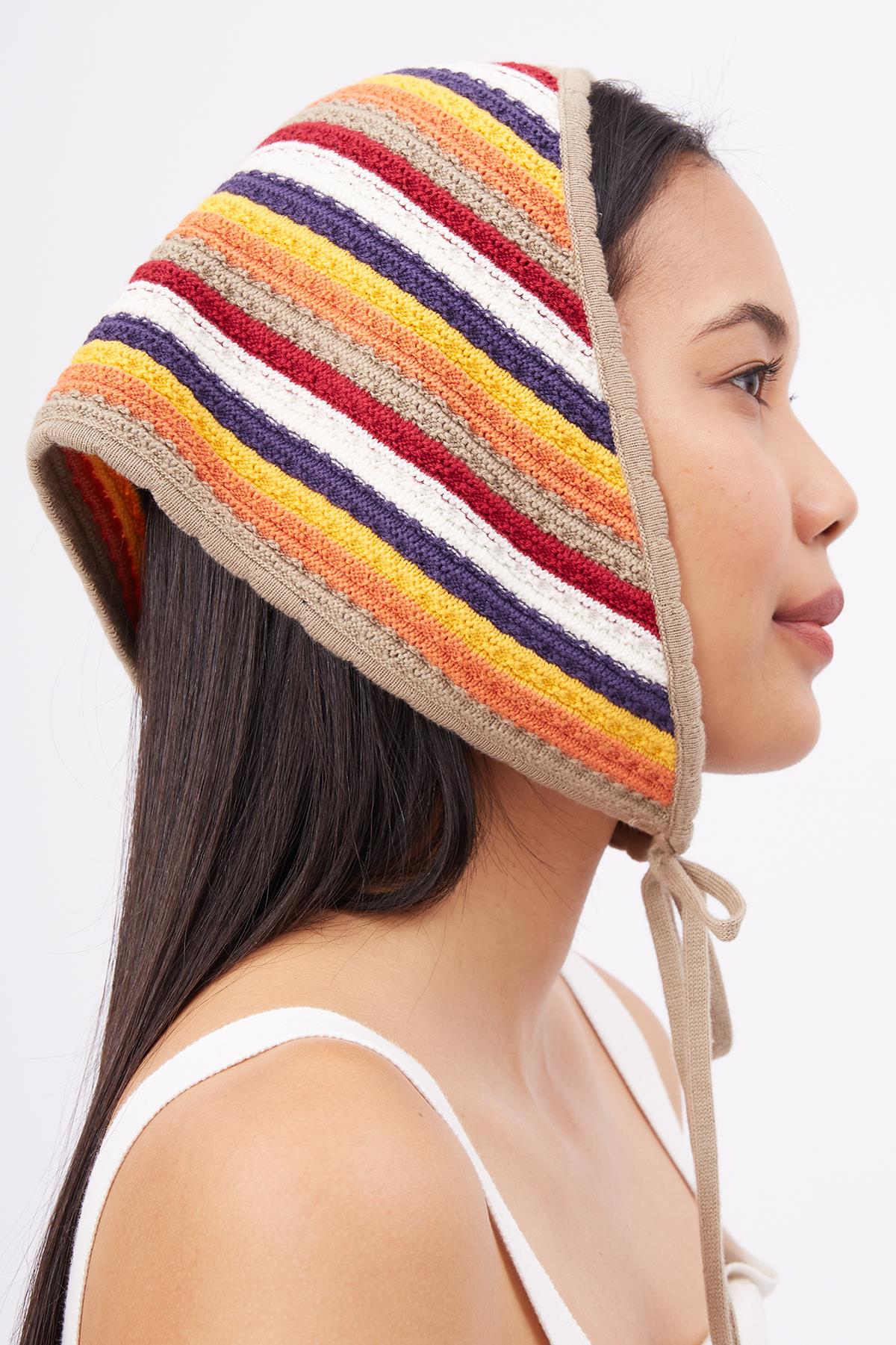 Peraluna-Frida Scarfe Multi Renk Bağcıklı Kadın Triko Eşarp çok Renkli-Eşarp-7-roqelvaxirum.shop