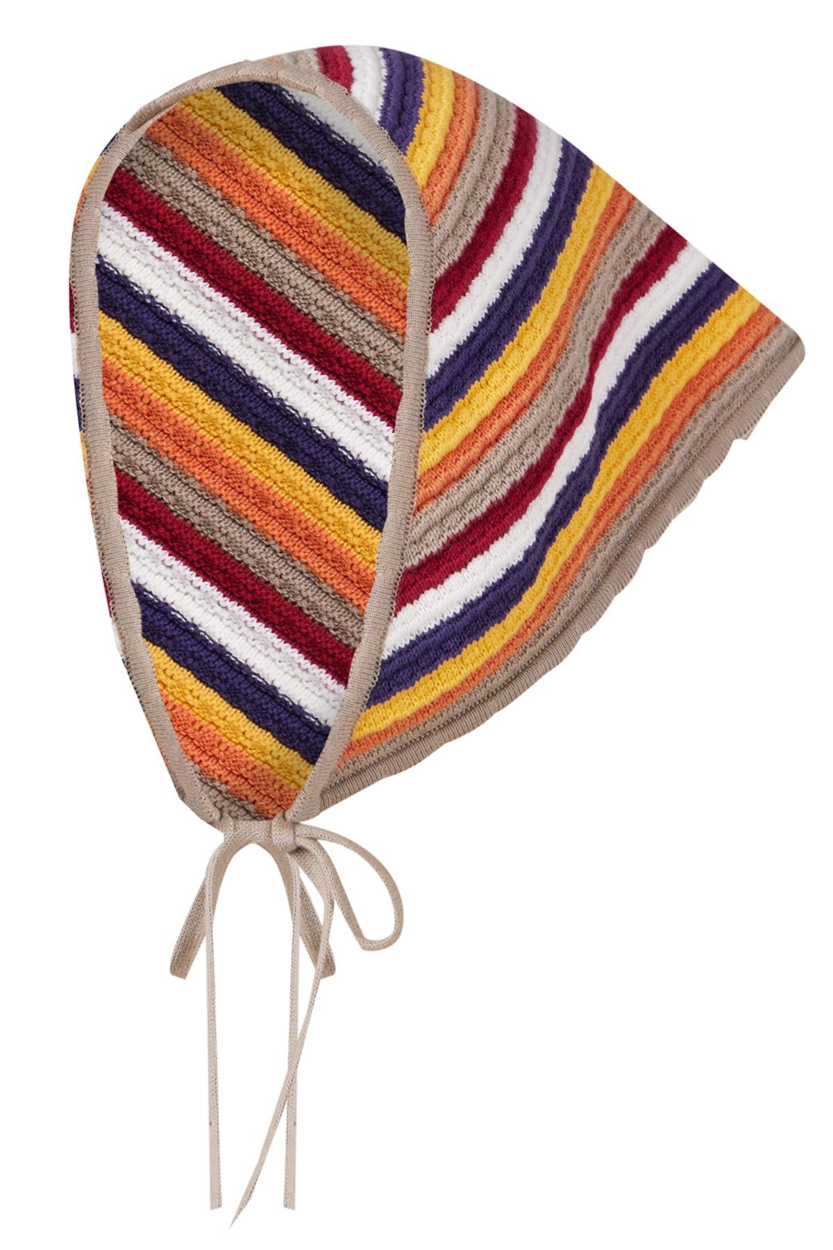 Peraluna-Frida Scarfe Multi Renk Bağcıklı Kadın Triko Eşarp çok Renkli-Eşarp-8-roqelvaxirum.shop