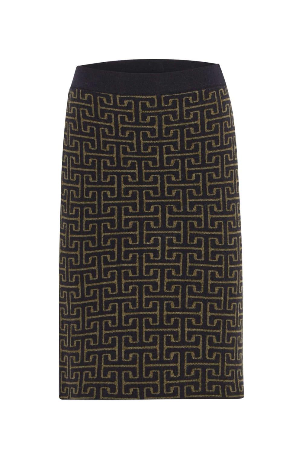 Peraluna-Geometrik Desen Jakarlı Kısa Kadın Triko Etek-Etek-5-roqelvaxirum.shop