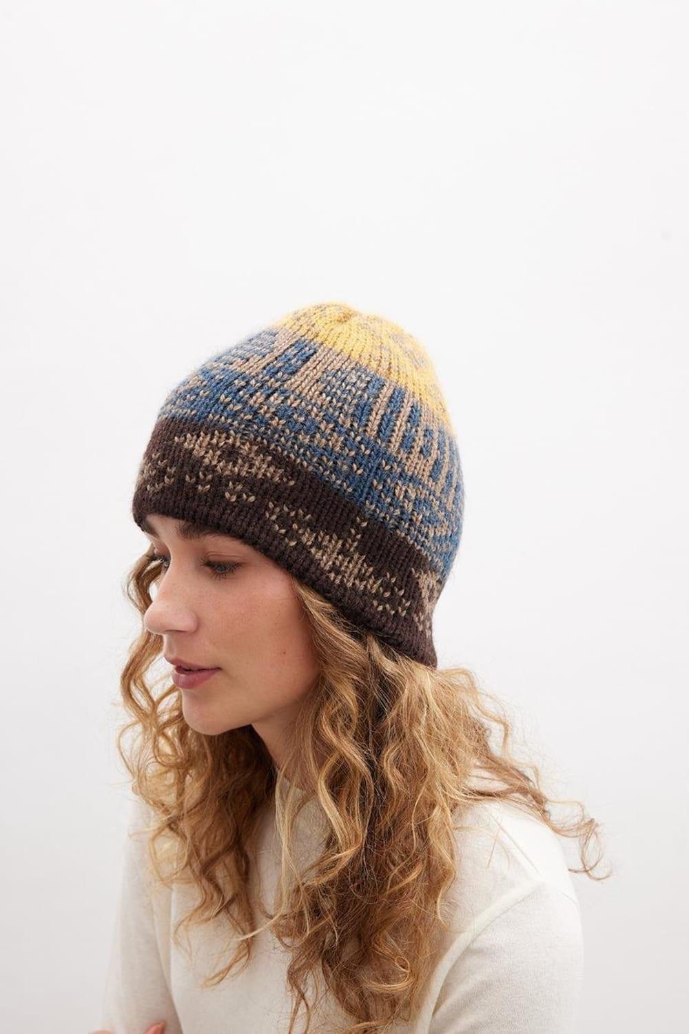 Peraluna-Harmony Beanie Etnik Desen Kadın Triko Bere-Bere-3-roqelvaxirum.shop