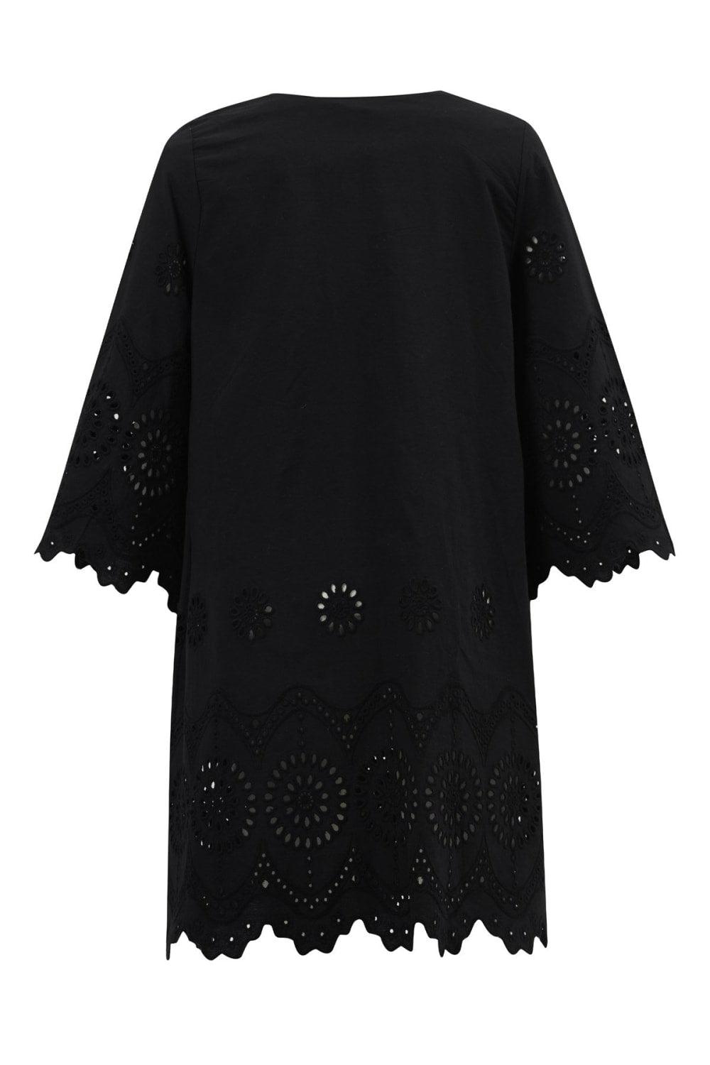 Peraluna-Hi̇romi̇ Dress %100 Pamuk 3/4 Kol Diz Hizası Yazlık Kadın Elbise -Elbise-22-roqelvaxirum.shop