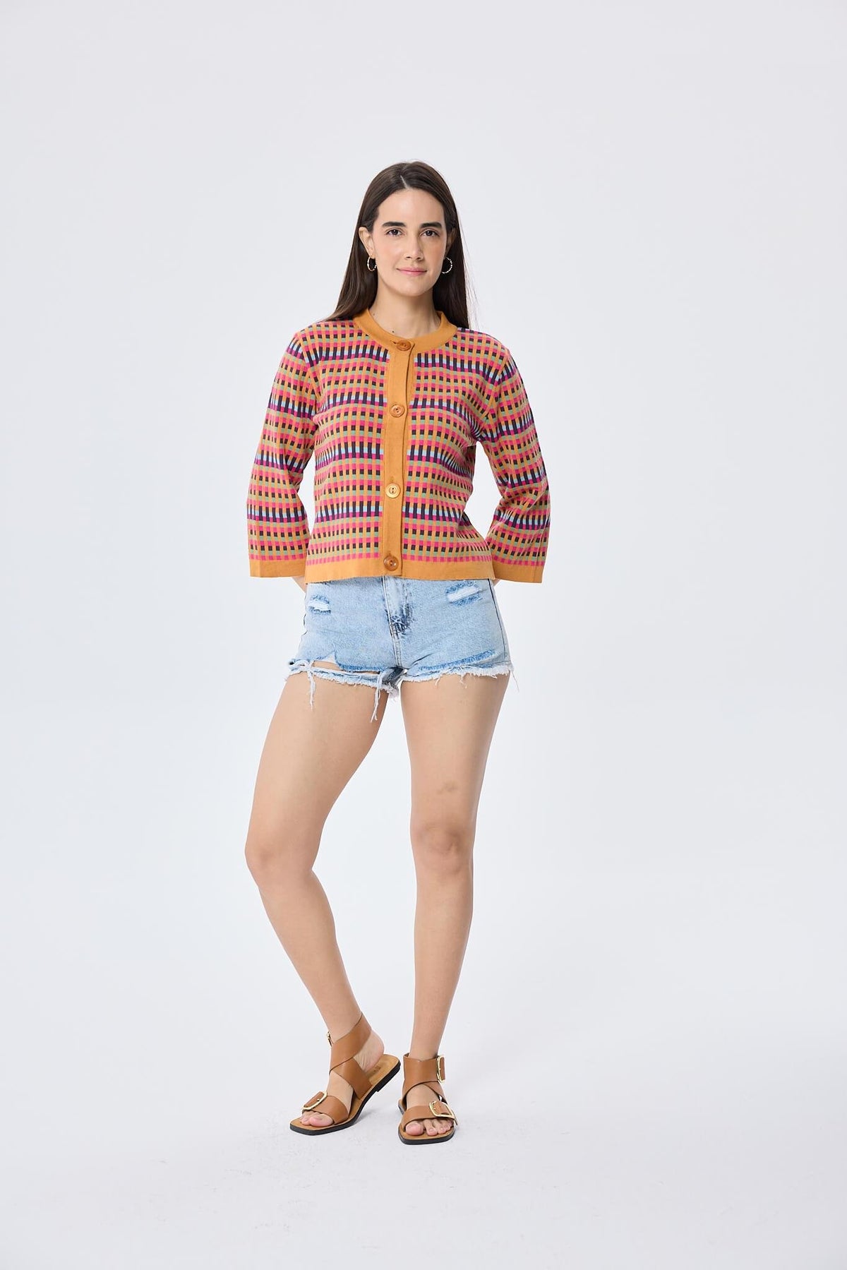 Peraluna-Imagine Jakarlı Kadın Mevsimlik Triko Hirka Multi̇ Hardal-Kazak & Triko-2-roqelvaxirum.shop