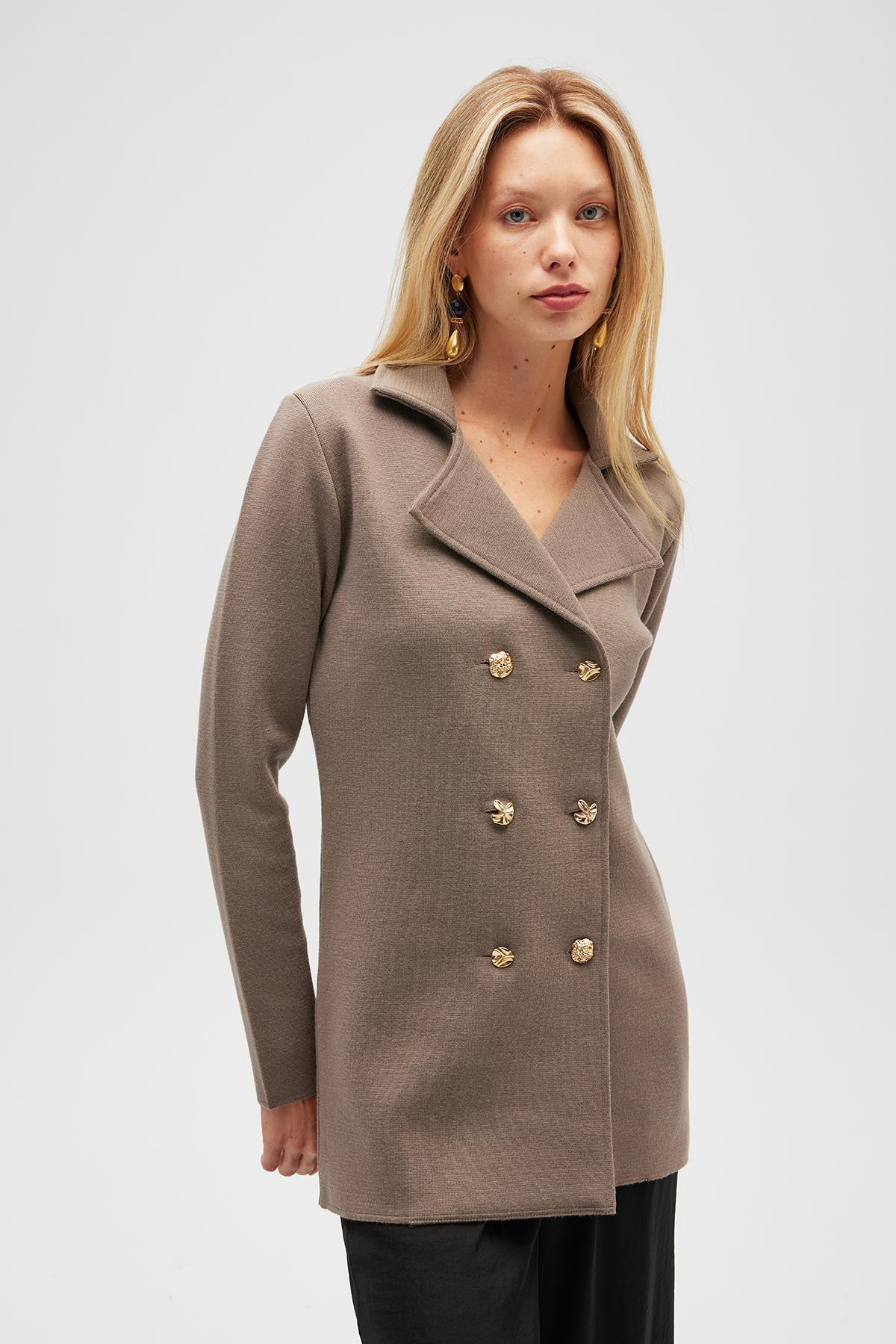 Peraluna-Jisha, Kadın örme Triko Blazer Ceket Vizon-Ceket-1-roqelvaxirum.shop